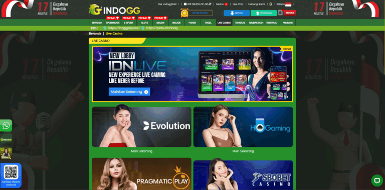 Casino Online IndoGG – Mainkan Berbagai Game Casino Terpercaya & Menangkan Jackpot Besar