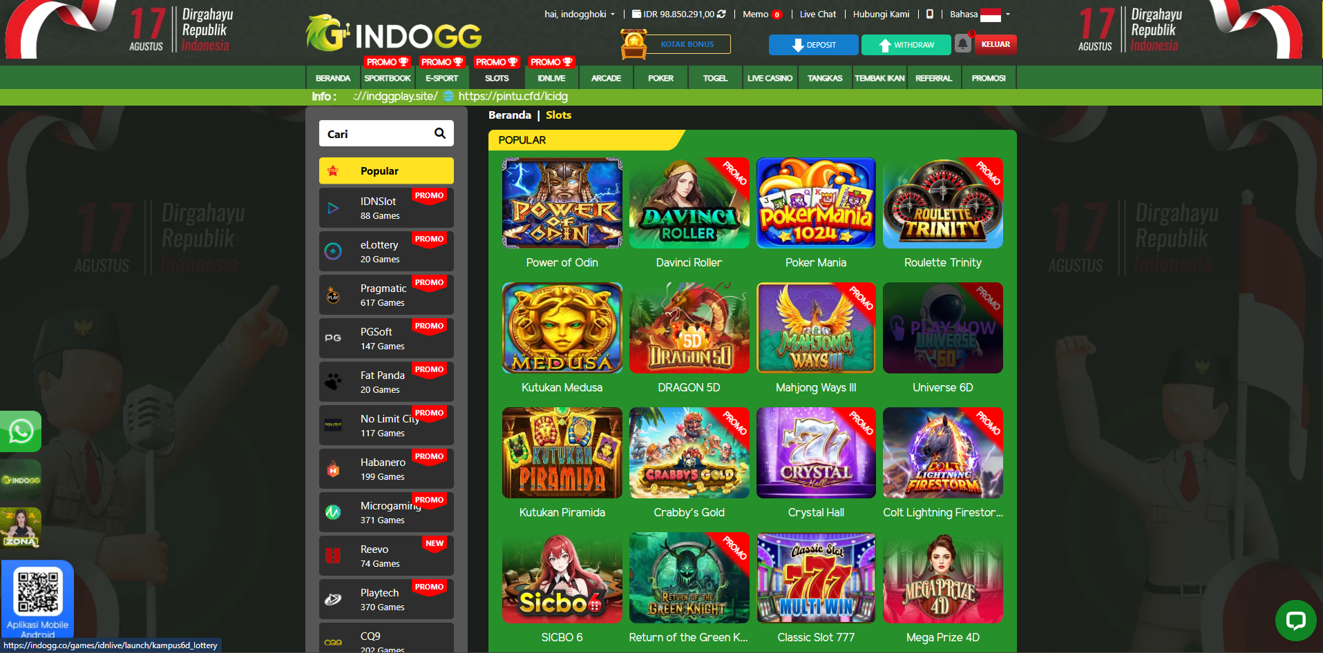 Slot Online IndoGG – Mainkan Slot Terpercaya dengan Bonus Menarik & Jackpot Besar